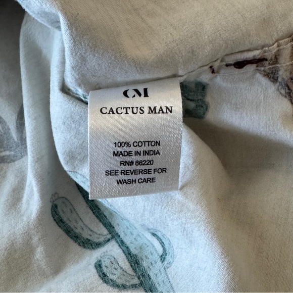 Cactus Man Cactus Print Men's Button Down Shirt Size Large - Picture 5 of 6